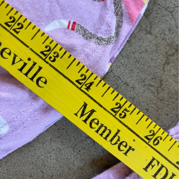 Nick & Nora Lavender Sock Monkey 2 piece PJ Set size small - Picture 6 of 7